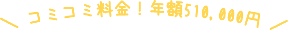 コミコミ料金年額510,000円